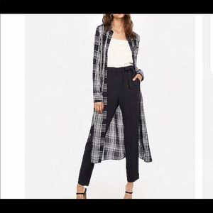 EXPRESS, women Plaid duster.